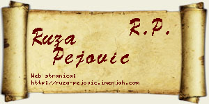 Ruža Pejović vizit kartica